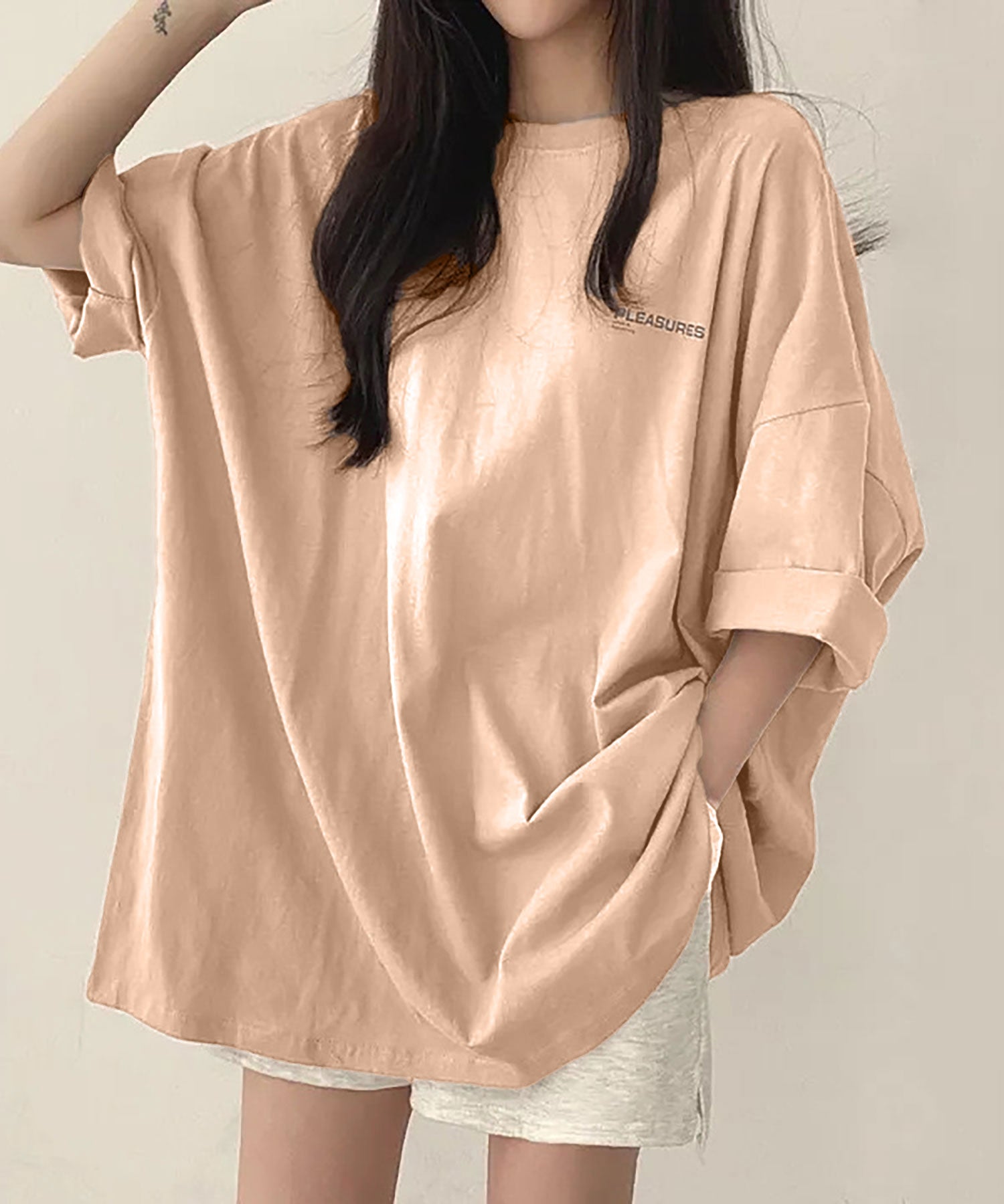 ニナエリナ Nina et Lina ビックシルエットTシャツ （モカ） モカ