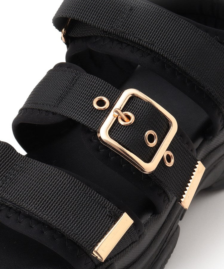 シーエス ティーアンドピー csT&P 軽量厚底ソール ゴールドベルトスポーツサンダル （アイボリー(004)） アイボリー(004)