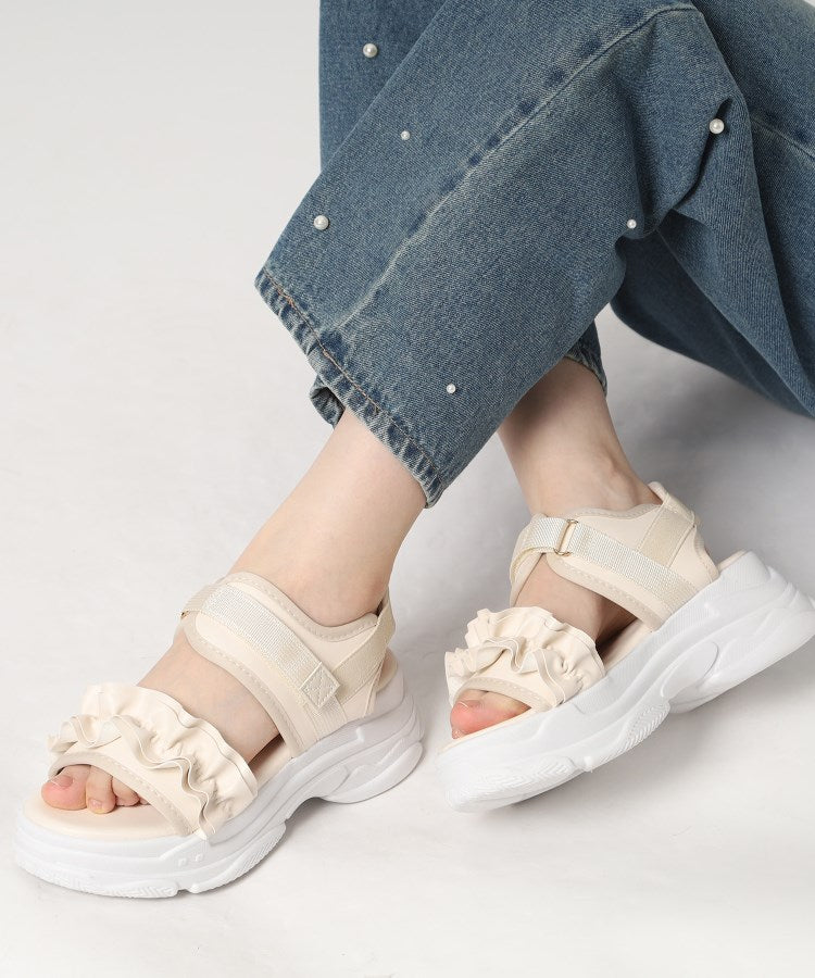 シーエス ティーアンドピー csT&P 厚底フリルスポサン （ホワイト(001)） ホワイト(001)