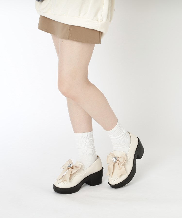 シーエス ティーアンドピー csT&P 2WAYガーリーリボンボリュームローファー （アイボリー(004)） アイボリー(004)