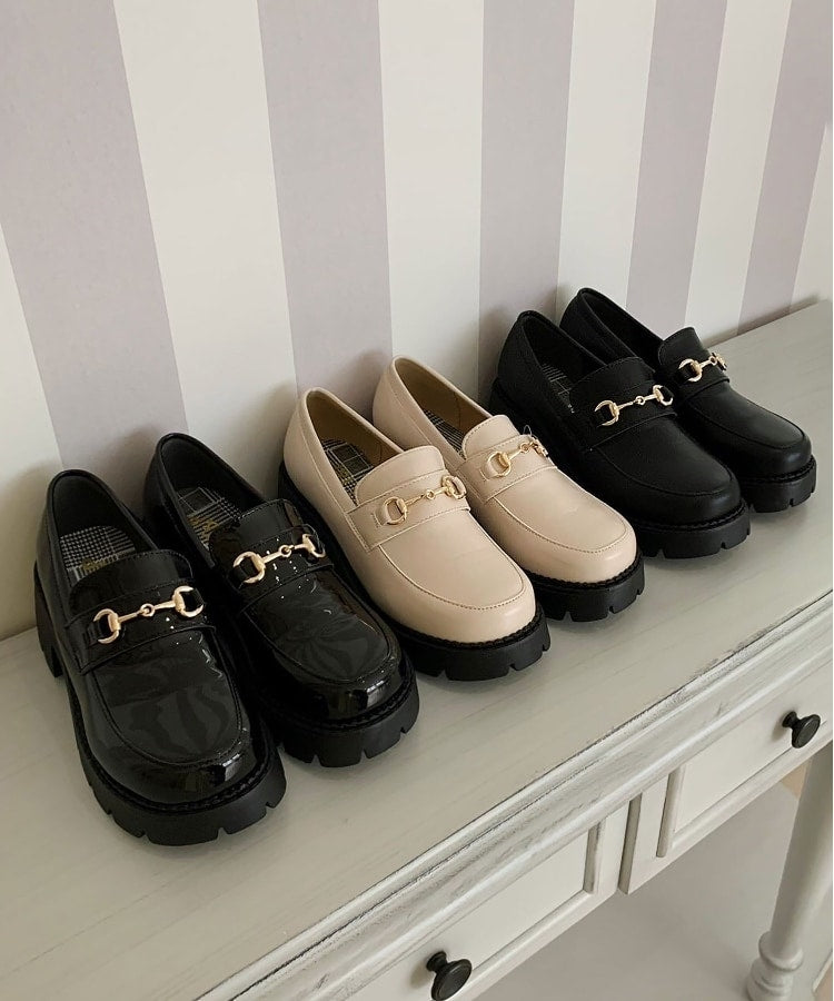 シーエス ティーアンドピー csT&P ＼抗菌・消臭／ビット付きローファーパンプス （ブラックエナメル(619)） ブラックエナメル(619)