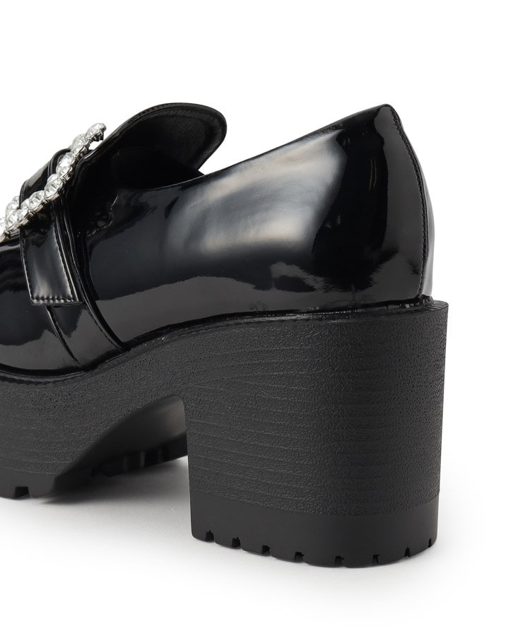 シーエス ティーアンドピー csT&P 厚底キラキラストーンバックル ローファーパンプス （ブラック(219)） ブラック(219)