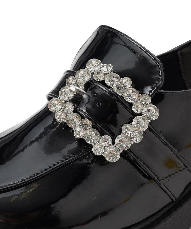 シーエス ティーアンドピー csT&P 厚底キラキラストーンバックル ローファーパンプス （ブラック(219)） ブラック(219)