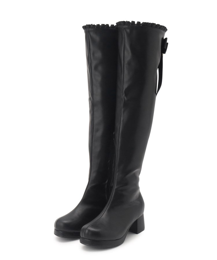 シーエス ティーアンドピー csT&P 夢見るリボン付きロングブーツ厚底 （ブラウン(143)） ブラウン(143)