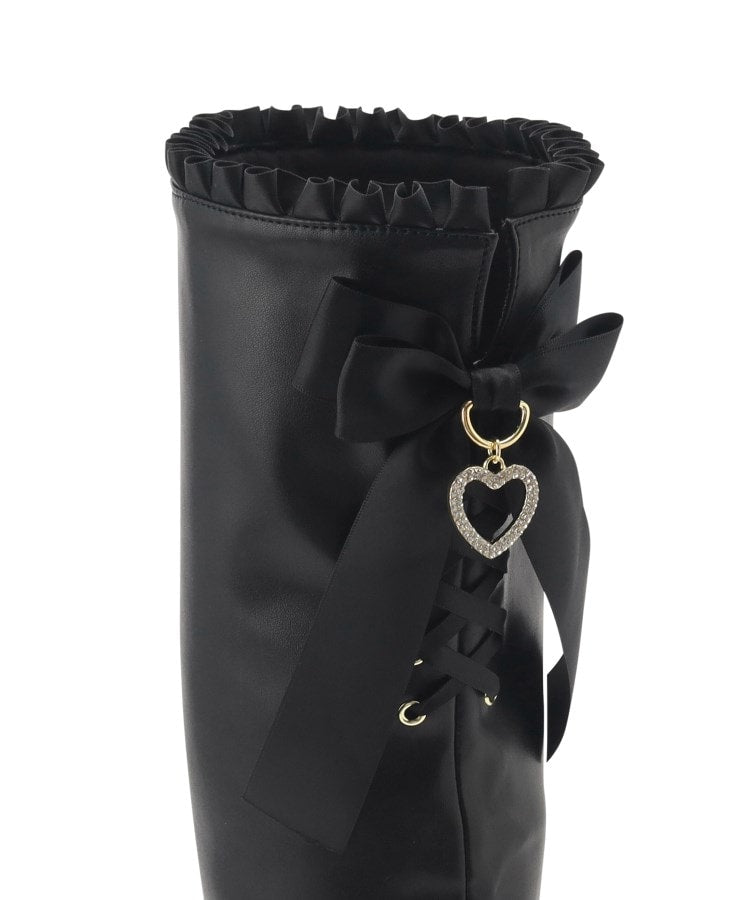 シーエス ティーアンドピー csT&P 夢見るリボン付きロングブーツ厚底 （ブラウン(143)） ブラウン(143)