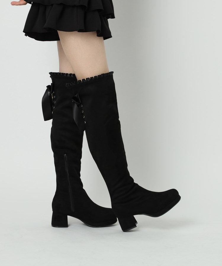 シーエス ティーアンドピー csT&P 夢見るリボン付きロングブーツ厚底 （ブラウン(143)） ブラウン(143)