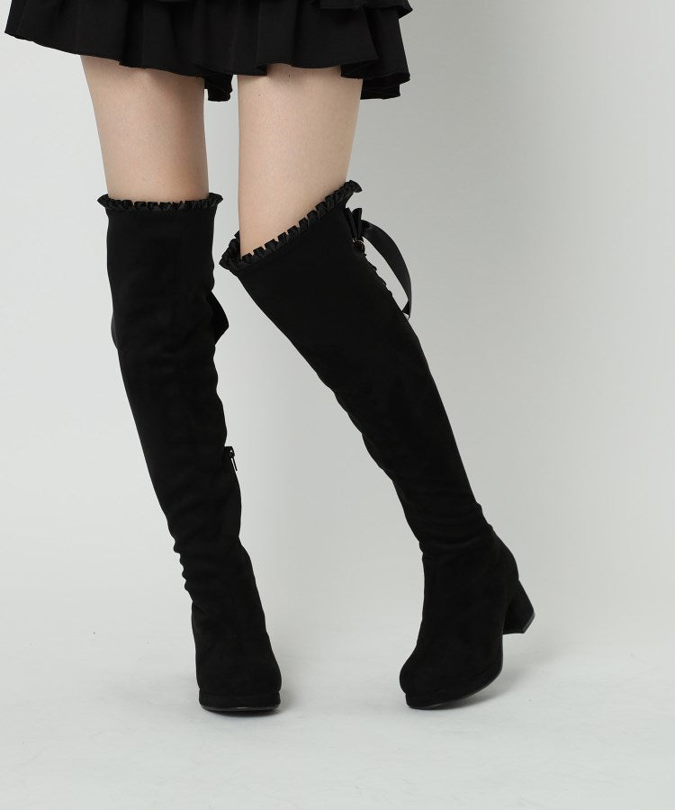 シーエス ティーアンドピー csT&P 夢見るリボン付きロングブーツ厚底 （ブラウン(143)） ブラウン(143)