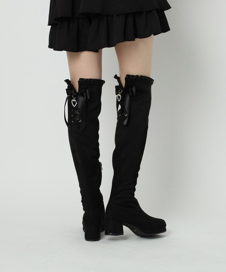 シーエス ティーアンドピー csT&P 夢見るリボン付きロングブーツ厚底 （ブラウン(143)） ブラウン(143)