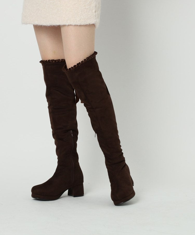 シーエス ティーアンドピー csT&P 夢見るリボン付きロングブーツ厚底 （ブラウン(143)） ブラウン(143)