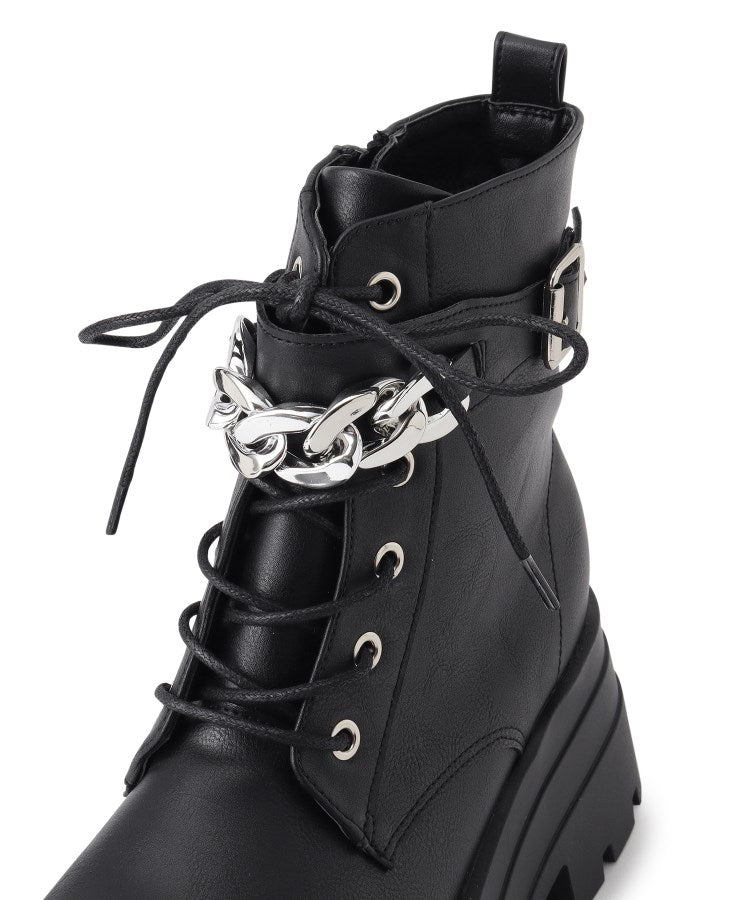 シーエス ティーアンドピー csT&P 厚底3段ソールチェーン付き ベルト付きレースアップブーツ （ホワイト(001)） ホワイト(001)