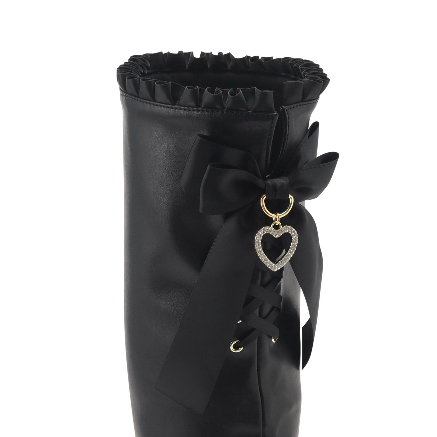 CS T&P Dreamy Ribbon Long Boots with Thick Sole