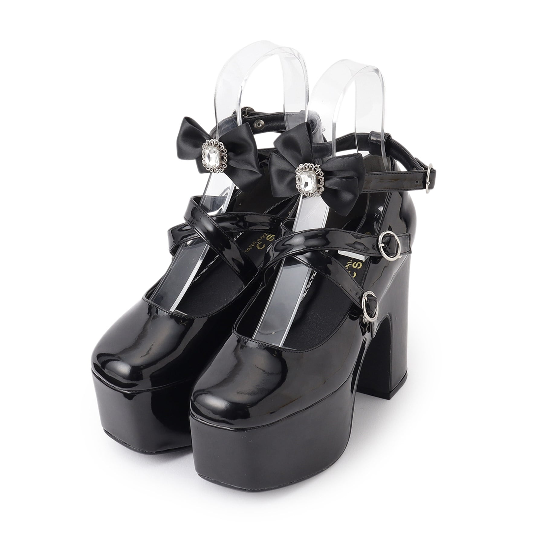 シーエス ティーアンドピー csT&P 厚底スクウェアリボン付き2WAYパンプス （ブラック(219)） ブラック(219)