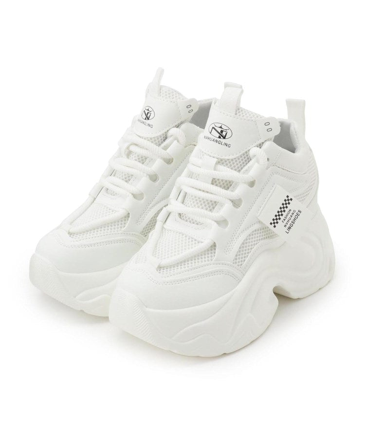 シーエス ティーアンドピー csT&P 厚底ワンポイントインヒールデザインスニーカー （ホワイト(001)） ホワイト(001)