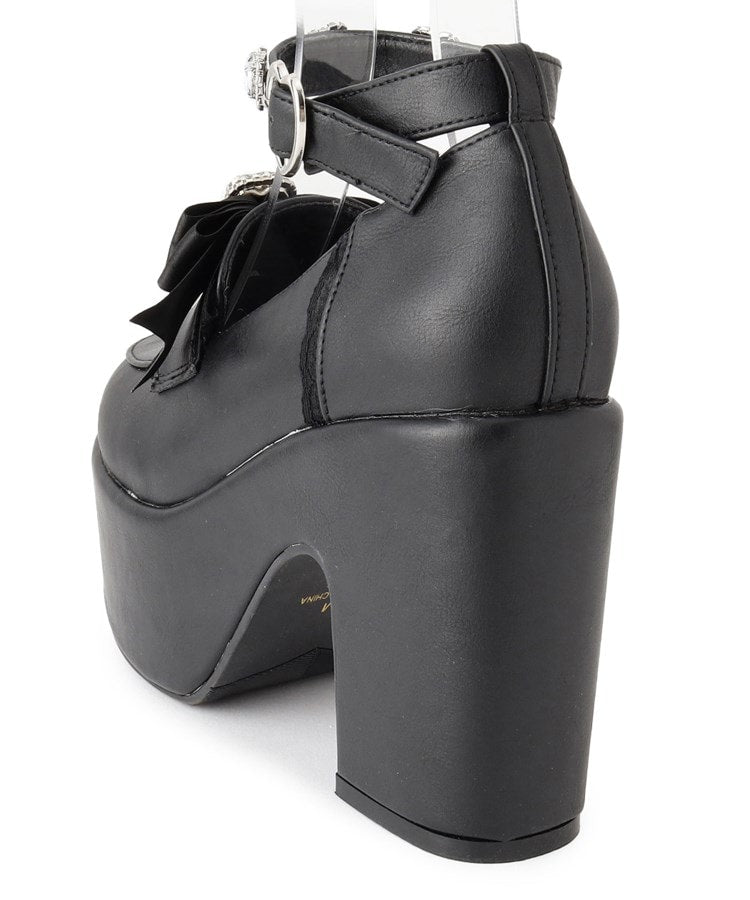 シーエス ティーアンドピー csT&P 厚底リボン付き3WAYキラキラパンプス （ブラック(019)） ブラック(019)