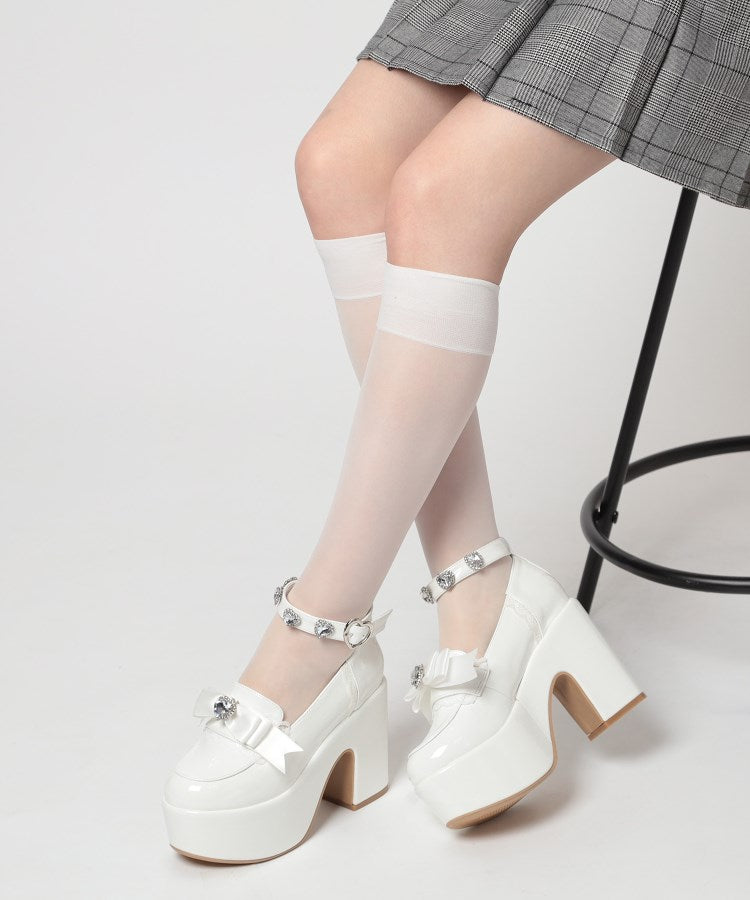 シーエス ティーアンドピー csT&P 厚底リボン付き3WAYキラキラパンプス （ブラック(019)） ブラック(019)