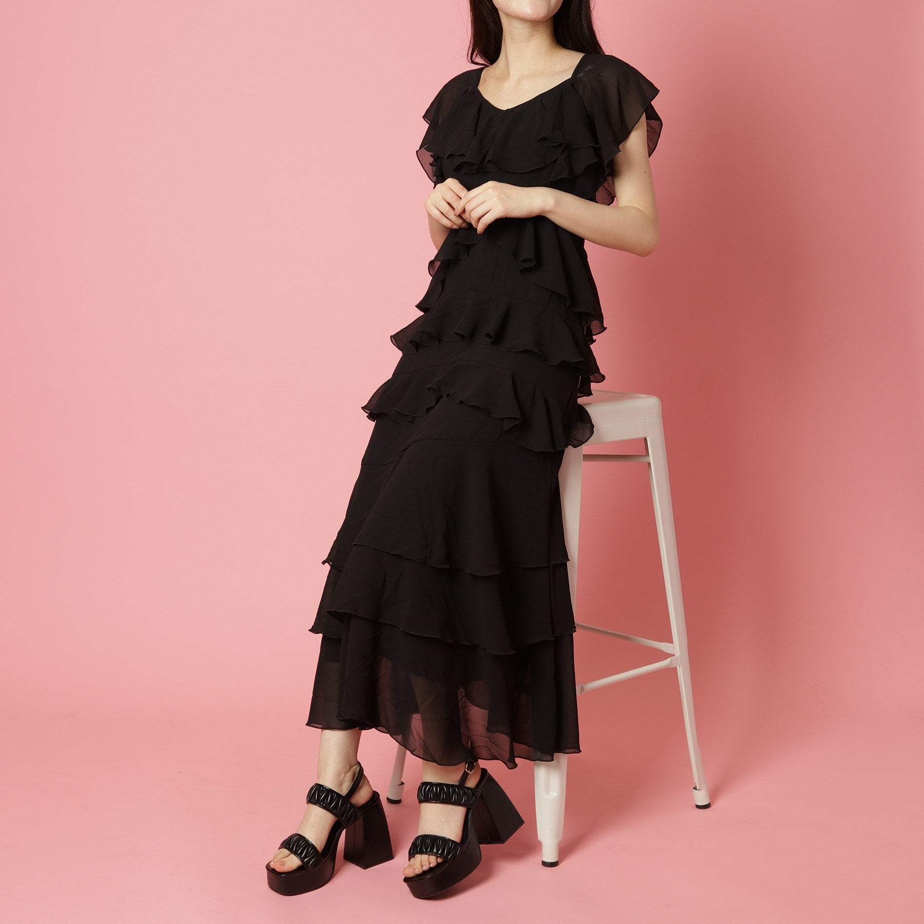 シーエス ティーアンドピー csT&P ギャザーダブルベルト チャンキーヒールサンダル （ホワイト(001)） ホワイト(001)