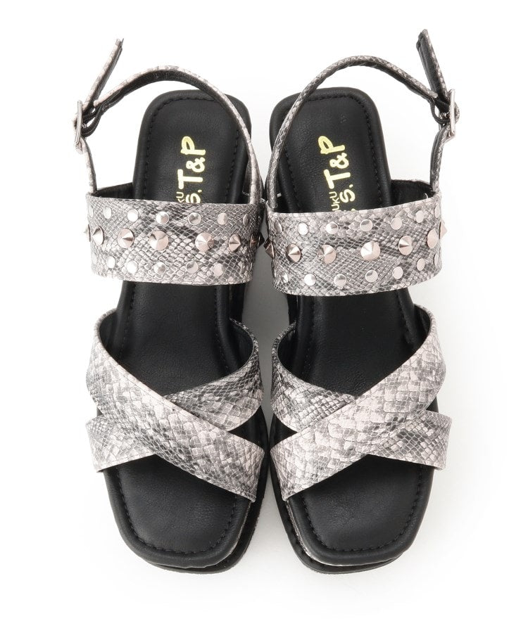 シーエス ティーアンドピー csT&P 厚底スタッズ付きサンダル （ブラック(019)） ブラック(019)