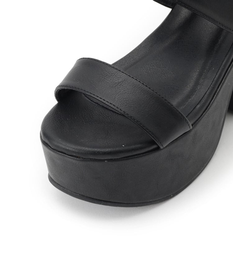 シーエス ティーアンドピー csT&P 厚底ダブルベルトサンダル （ブラック(019)） ブラック(019)