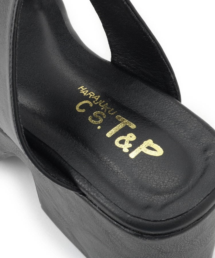 シーエス ティーアンドピー csT&P 厚底ダブルベルトサンダル （ブラック(019)） ブラック(019)