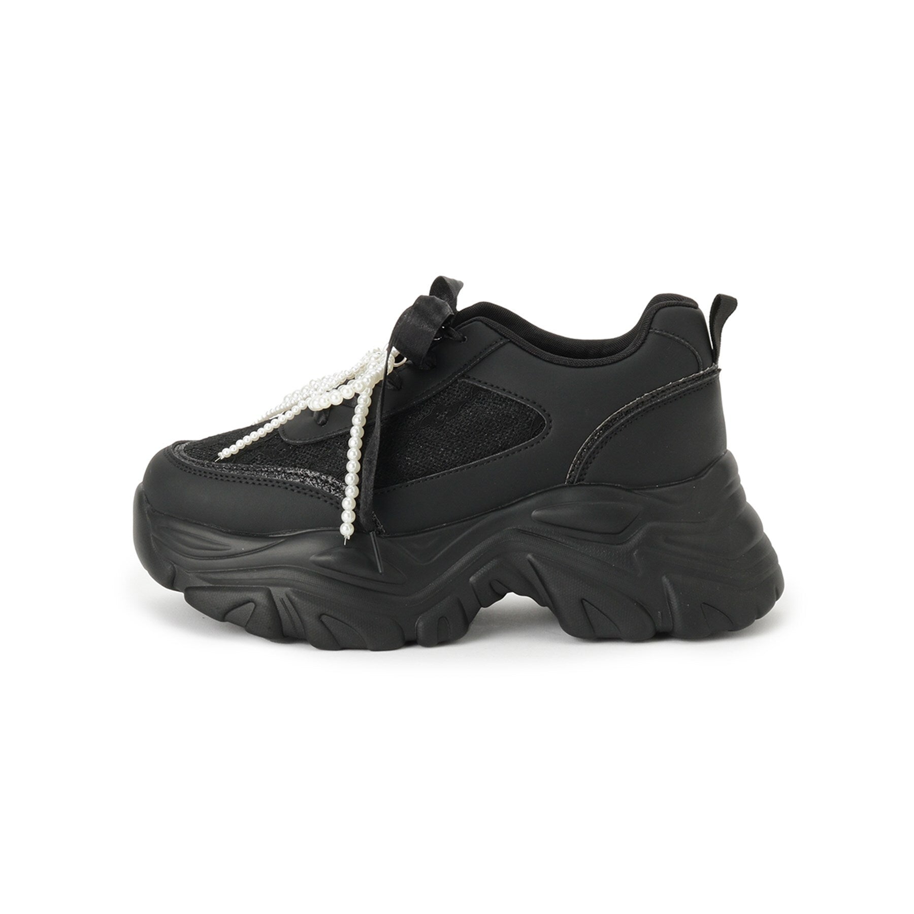 csT&P csT&P Thick-soled Lace Sneakers with Pearls