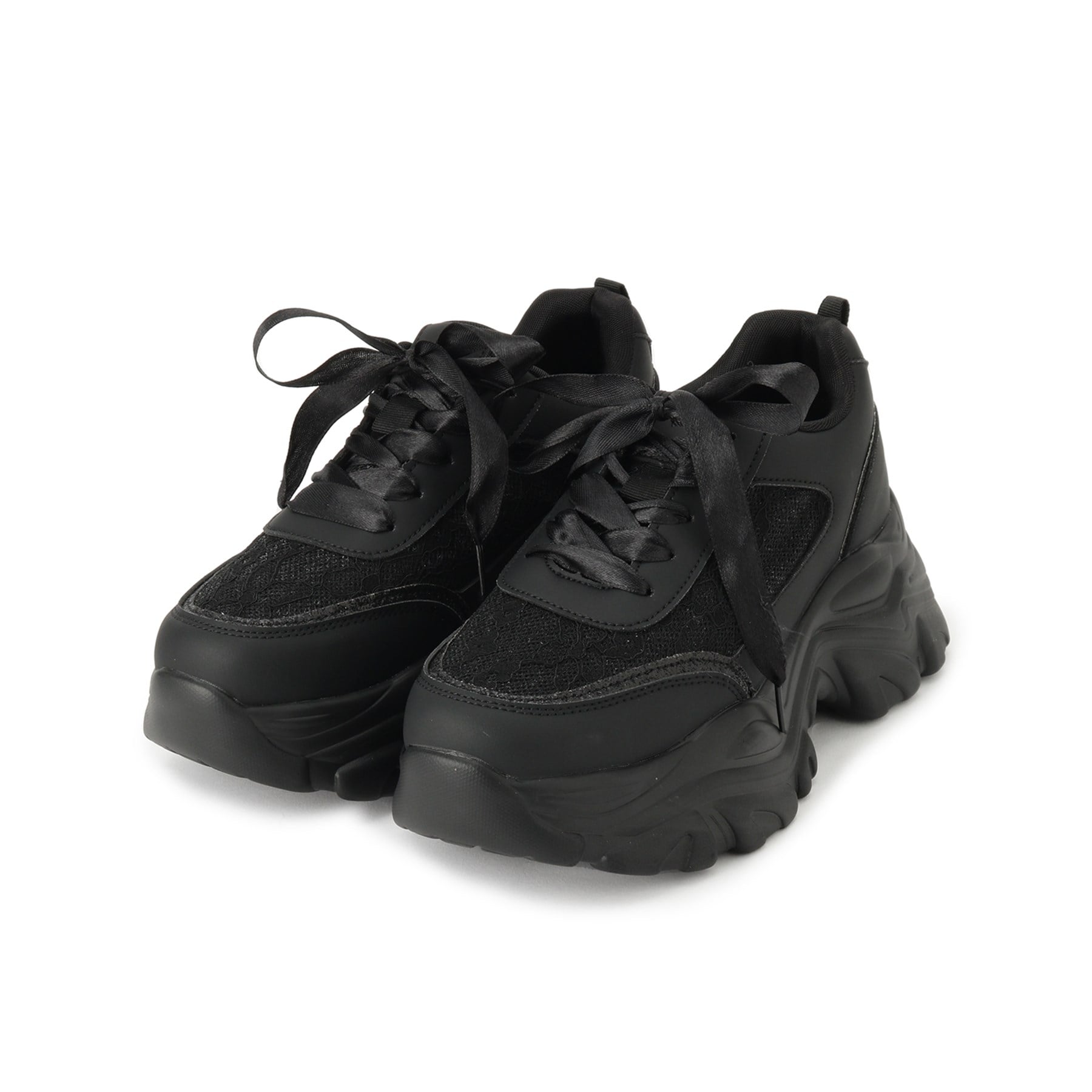 csT&P csT&P Thick-soled Lace Sneakers with Pearls