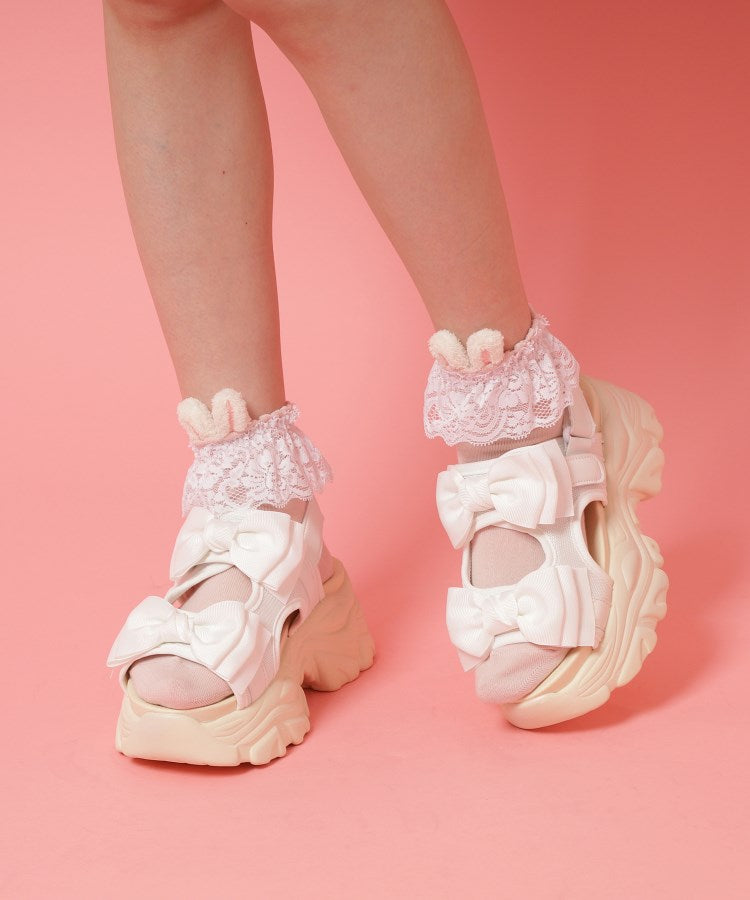 シーエス ティーアンドピー csT&P 厚底ダブルリボンサンダル （パープル(083)） パープル(083)