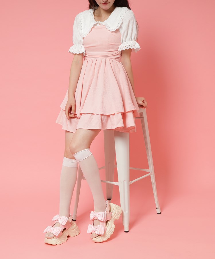 シーエス ティーアンドピー csT&P 厚底ダブルリボンサンダル （パープル(083)） パープル(083)