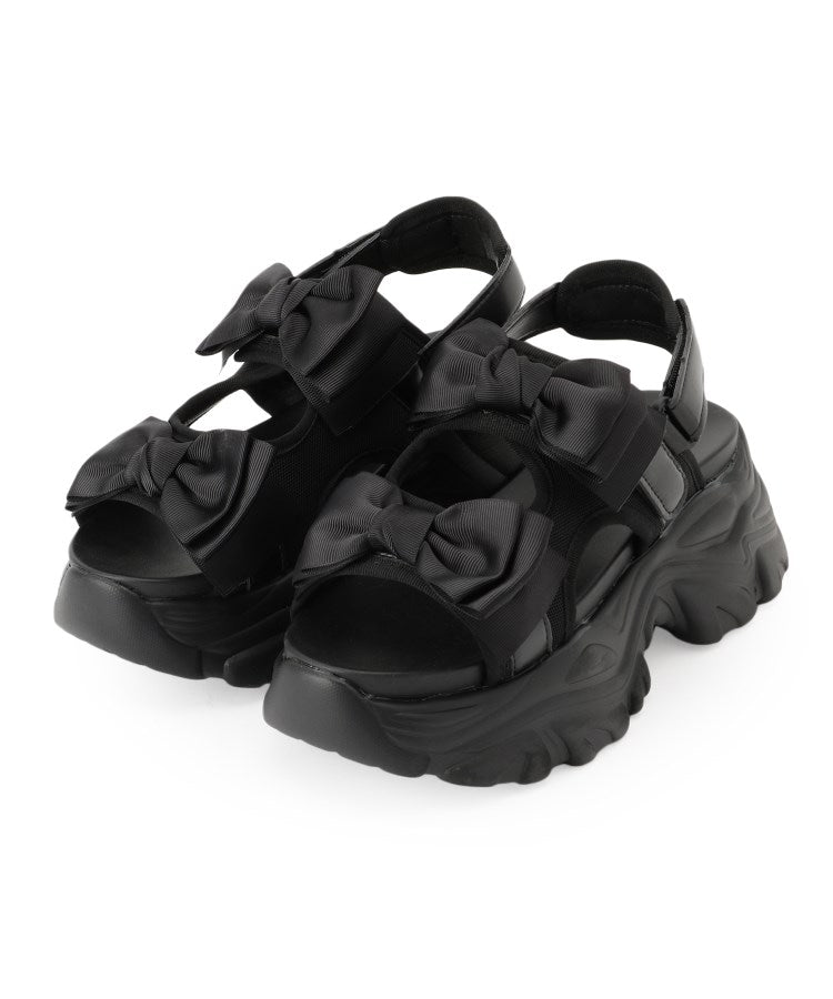 シーエス ティーアンドピー csT&P 厚底ダブルリボンサンダル （パープル(083)） パープル(083)