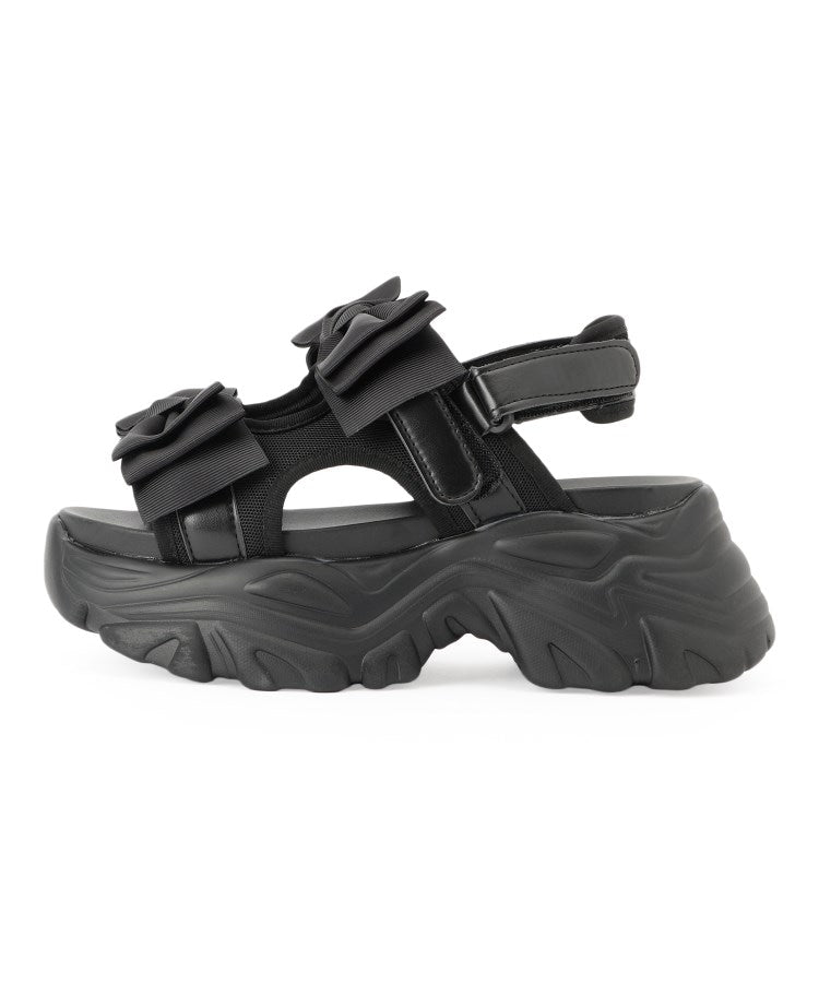 シーエス ティーアンドピー csT&P 厚底ダブルリボンサンダル （パープル(083)） パープル(083)