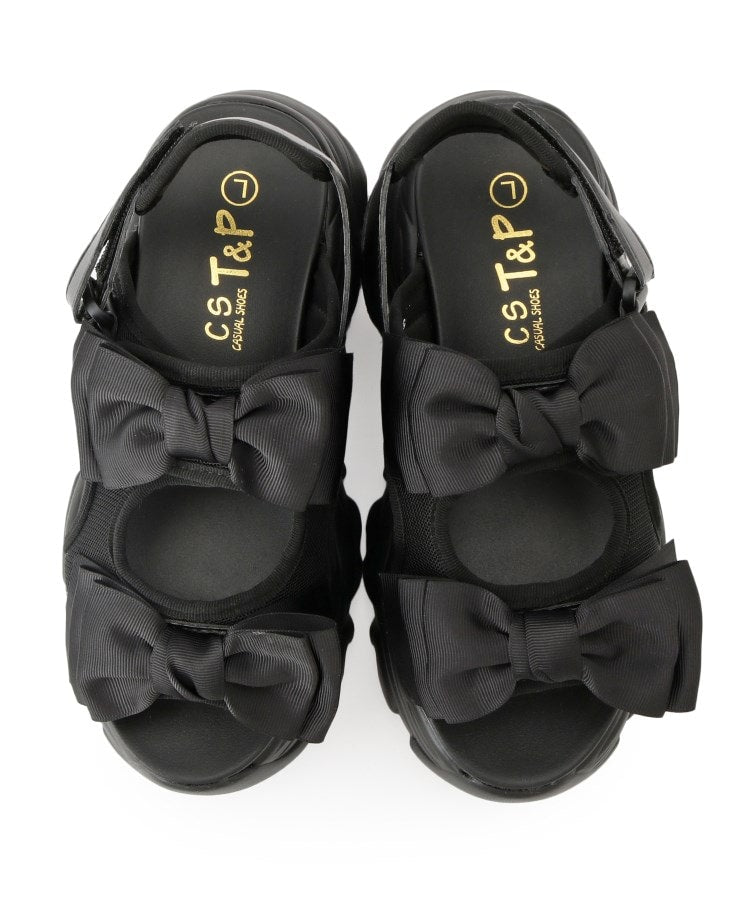 シーエス ティーアンドピー csT&P 厚底ダブルリボンサンダル （パープル(083)） パープル(083)