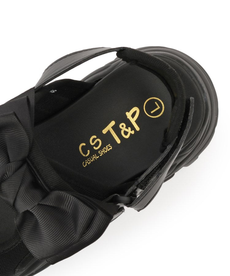 シーエス ティーアンドピー csT&P 厚底ダブルリボンサンダル （パープル(083)） パープル(083)