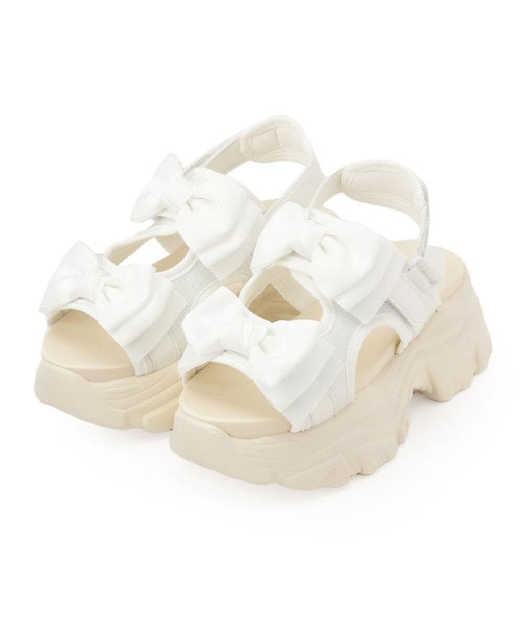 シーエス ティーアンドピー csT&P 厚底ダブルリボンサンダル （パープル(083)） パープル(083)