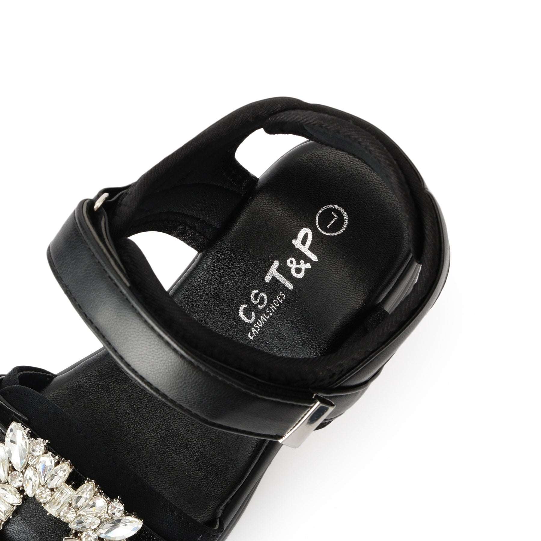 シーエス ティーアンドピー csT&P 厚底ビジューバックルサンダル （ホワイト(001)） ホワイト(001)