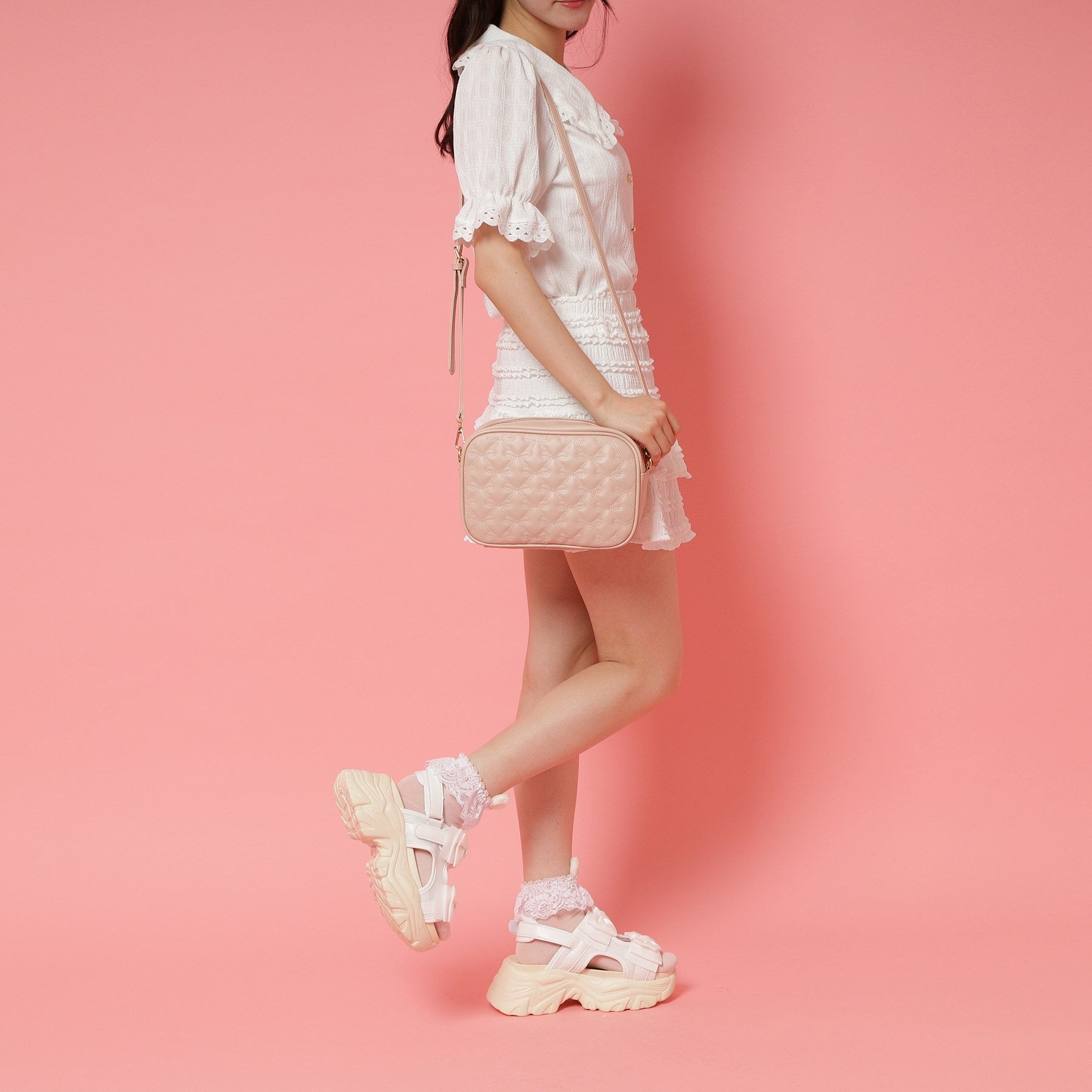 シーエス ティーアンドピー csT&P 厚底ダブルリボンサンダル （ホワイト(001)） ホワイト(001)