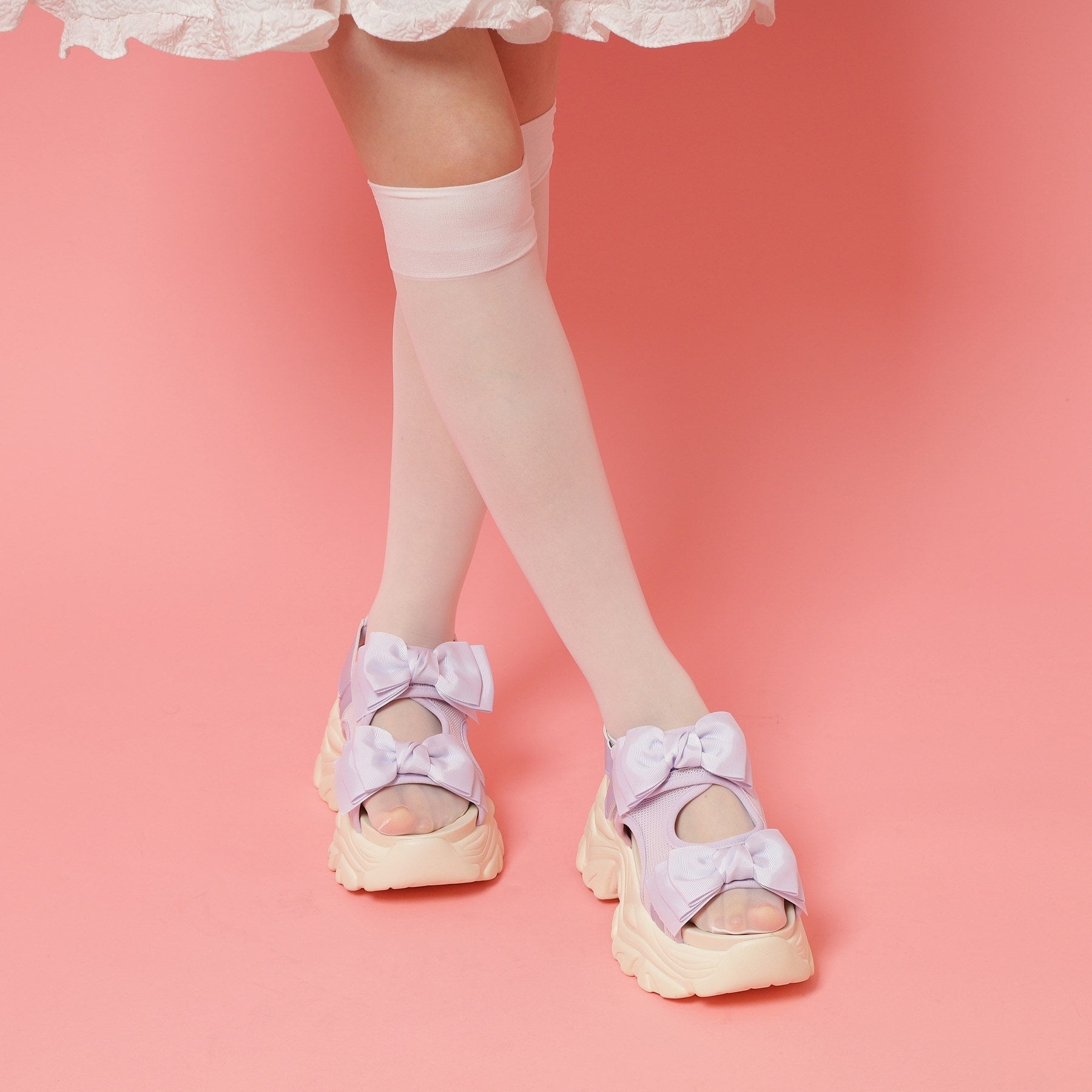 シーエス ティーアンドピー csT&P 厚底ダブルリボンサンダル （ホワイト(001)） ホワイト(001)