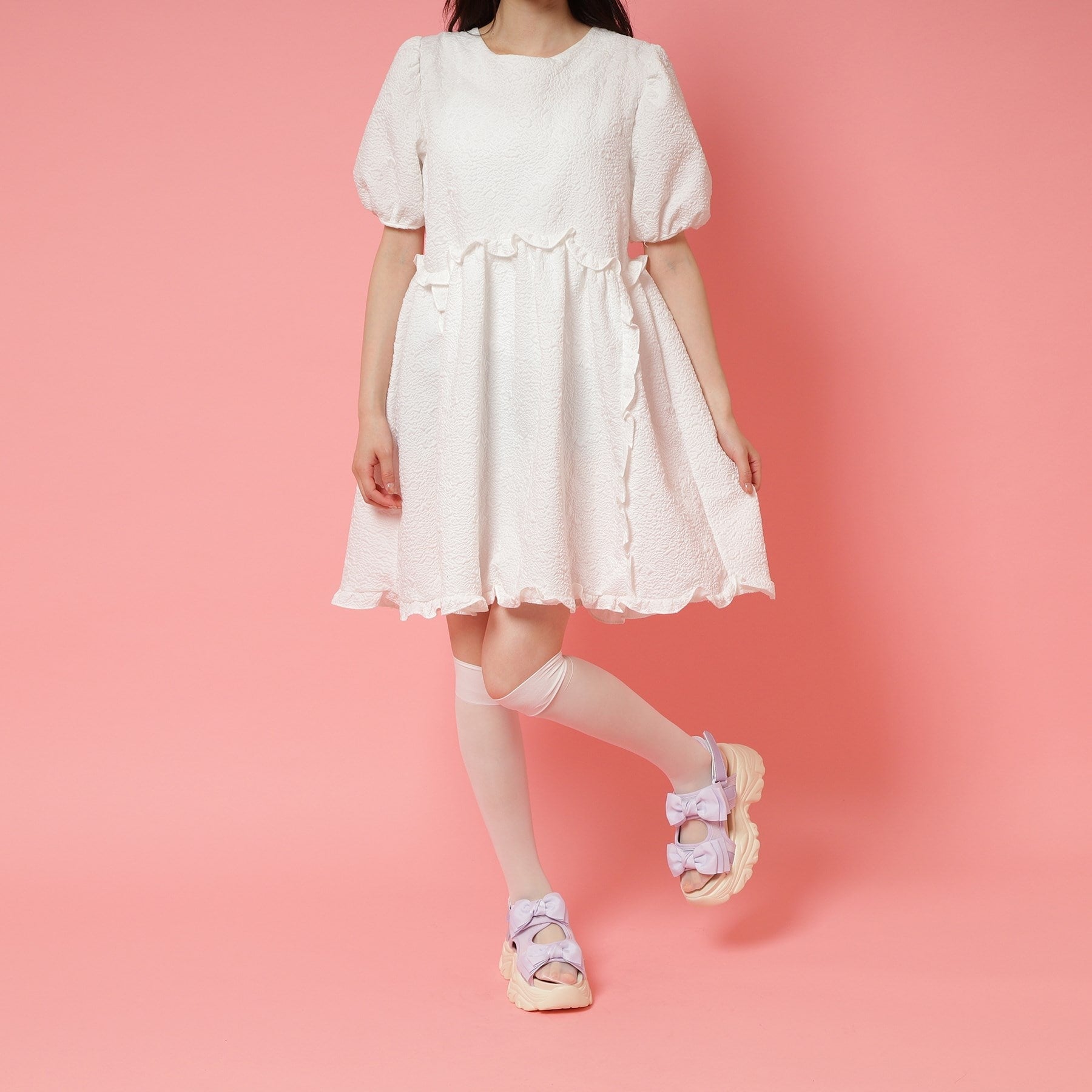 シーエス ティーアンドピー csT&P 厚底ダブルリボンサンダル （ホワイト(001)） ホワイト(001)