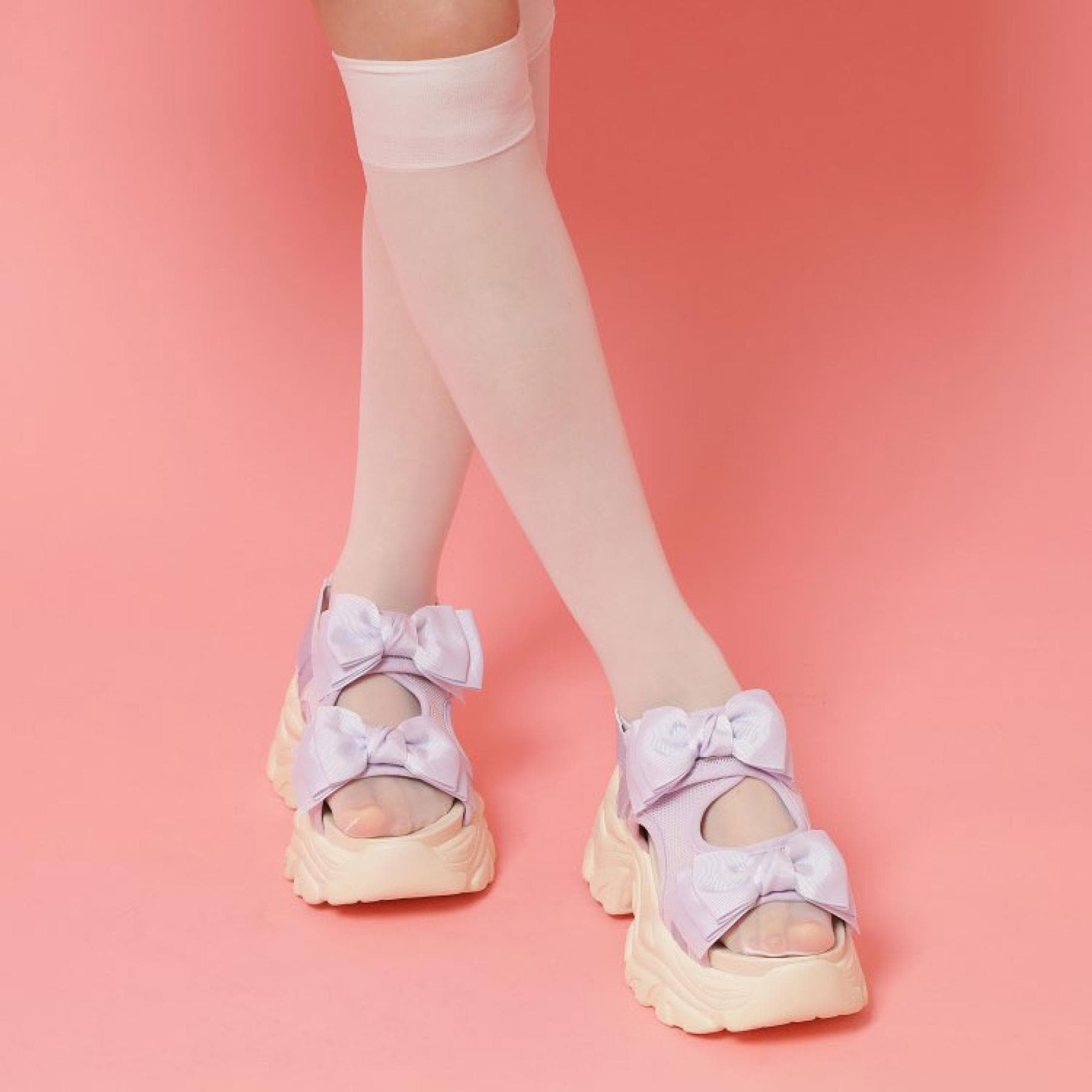 シーエス ティーアンドピー csT&P 厚底ダブルリボンサンダル （パープル(083)） パープル(083)