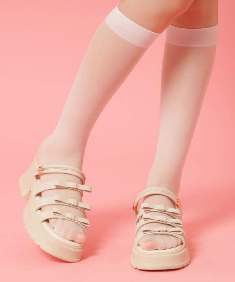 シーエス ティーアンドピー csT&P 3連リボンバレエコアサンダル （アイボリー(004)） アイボリー(004)