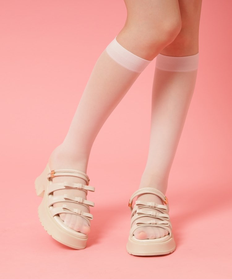 シーエス ティーアンドピー csT&P 3連リボンバレエコアサンダル （アイボリー(004)） アイボリー(004)