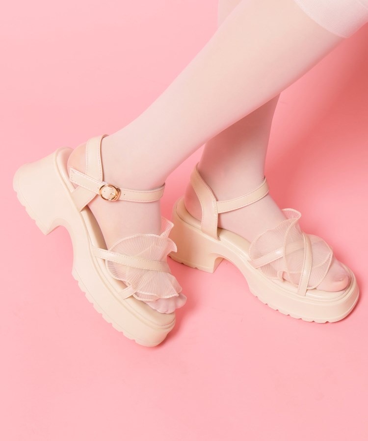 シーエス ティーアンドピー csT&P チュールフリルサンダル （アイボリー(004)） アイボリー(004)