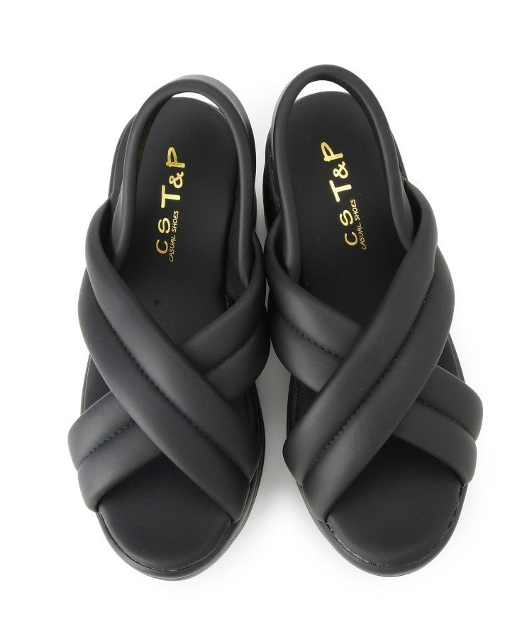 シーエス ティーアンドピー csT&P 厚底クロスサンダル パデットサンダル （ホワイト(001)） ホワイト(001)