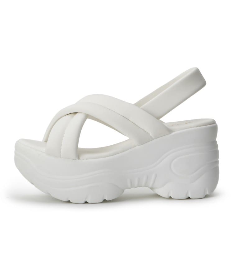 シーエス ティーアンドピー csT&P 厚底クロスサンダル パデットサンダル （ホワイト(001)） ホワイト(001)