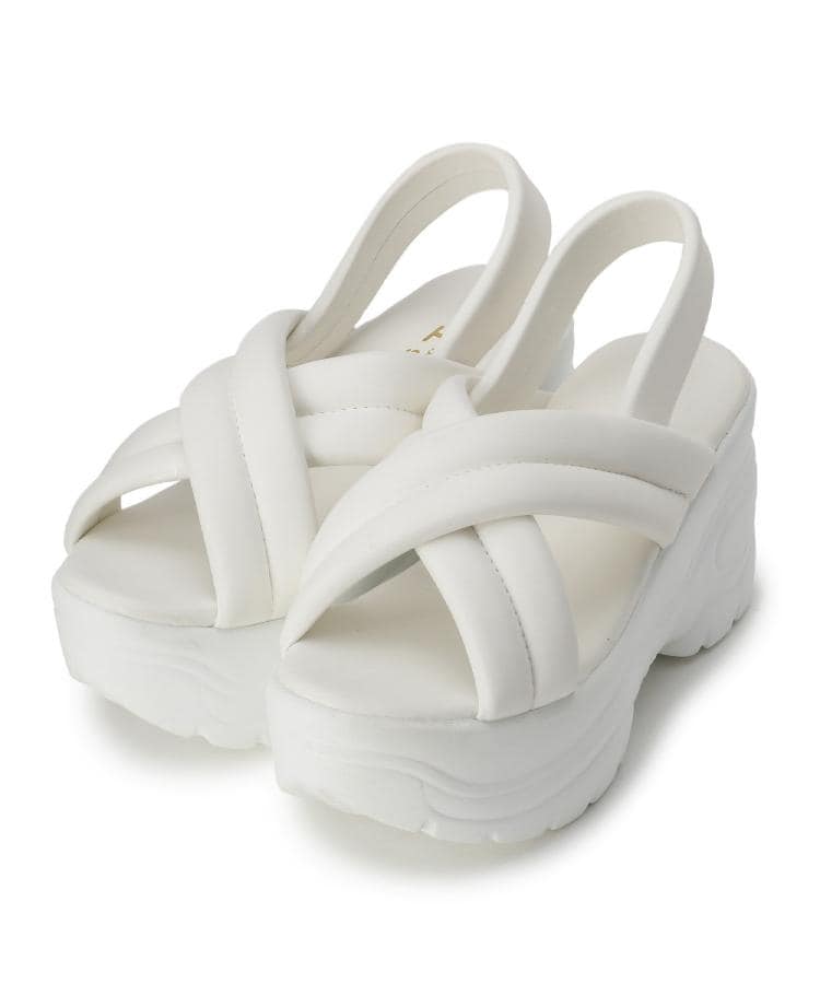 シーエス ティーアンドピー csT&P 厚底クロスサンダル パデットサンダル （ホワイト(001)） ホワイト(001)