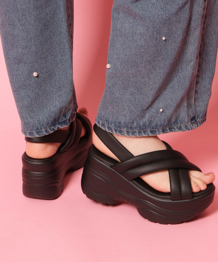 シーエス ティーアンドピー csT&P 厚底クロスサンダル パデットサンダル （ホワイト(001)） ホワイト(001)