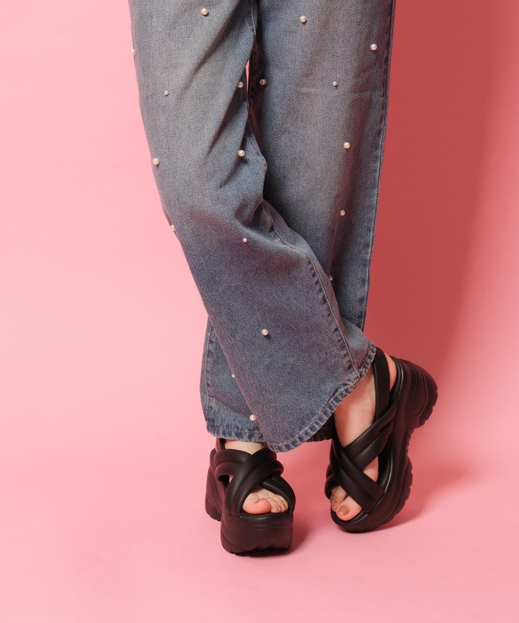 シーエス ティーアンドピー csT&P 厚底クロスサンダル パデットサンダル （ホワイト(001)） ホワイト(001)