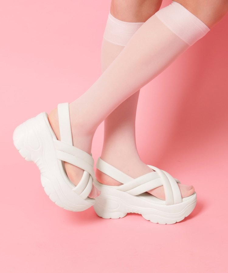 シーエス ティーアンドピー csT&P 厚底クロスサンダル パデットサンダル （ホワイト(001)） ホワイト(001)