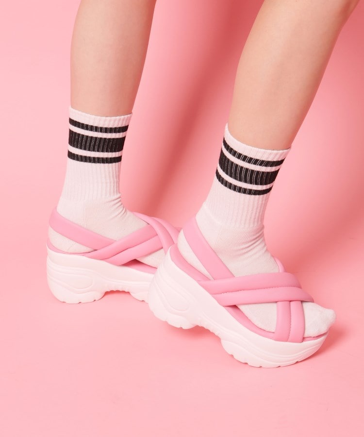 シーエス ティーアンドピー csT&P 厚底クロスサンダル パデットサンダル （ホワイト(001)） ホワイト(001)