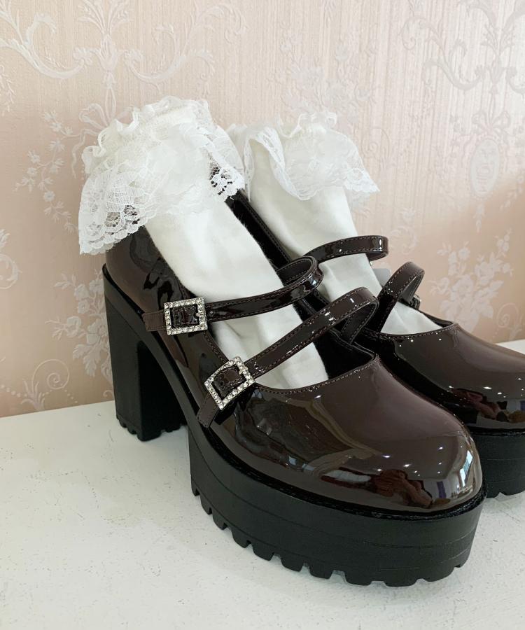 シーエス ティーアンドピー csT&P 厚底キラキラダブルストラップパンプス （アイボリー(204)） アイボリー(204)