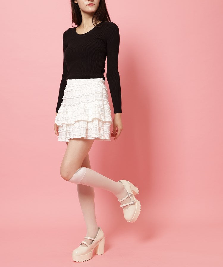 シーエス ティーアンドピー csT&P 厚底キラキラダブルストラップパンプス （アイボリー(204)） アイボリー(204)