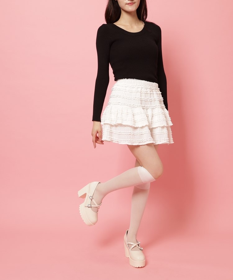 シーエス ティーアンドピー csT&P 厚底キラキラダブルストラップパンプス （アイボリー(204)） アイボリー(204)